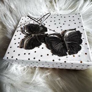 Elegant Black Butterfly Earrings
